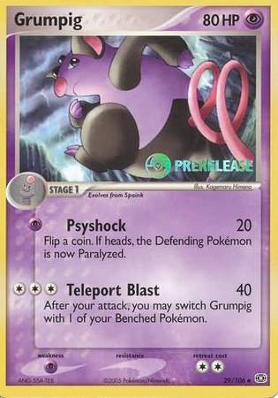 Grumpig (29/106) (Prerelease Promo) [Nintendo: Black Star Promos] | Galactic Gamez