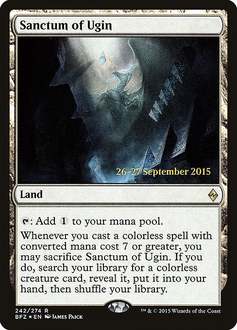 Sanctum of Ugin [Battle for Zendikar Promos] | Galactic Gamez