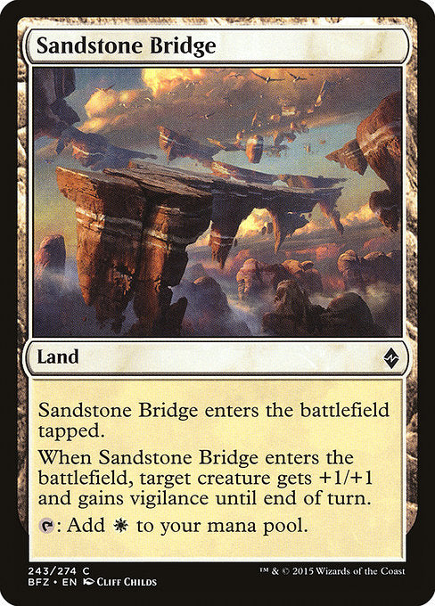 Sandstone Bridge [Battle for Zendikar] | Galactic Gamez