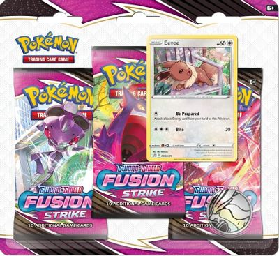 Fusion Strike 3 Pack Blister [Eevee] | Galactic Gamez