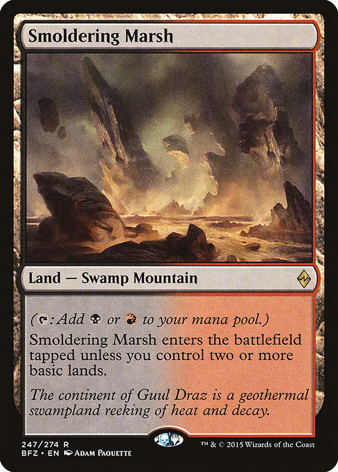 Smoldering Marsh [Battle for Zendikar] | Galactic Gamez