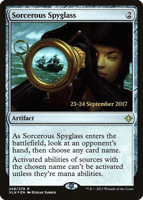 Sorcerous Spyglass [Ixalan Promos] | Galactic Gamez