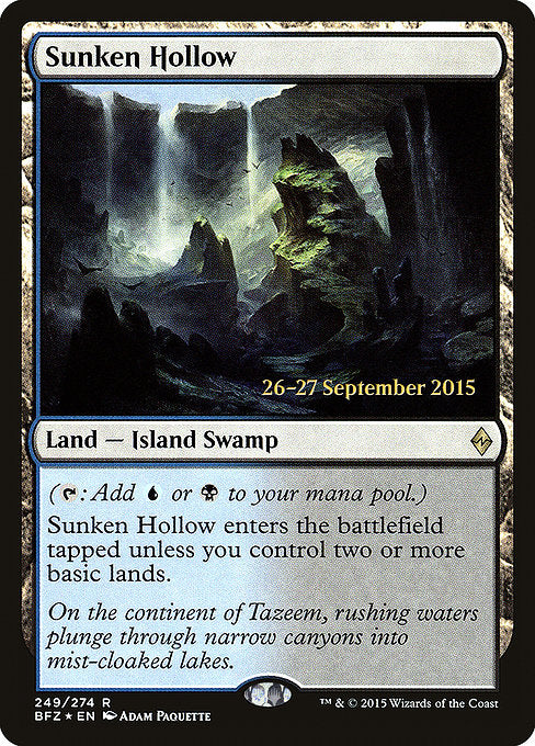 Sunken Hollow [Battle for Zendikar Promos] | Galactic Gamez