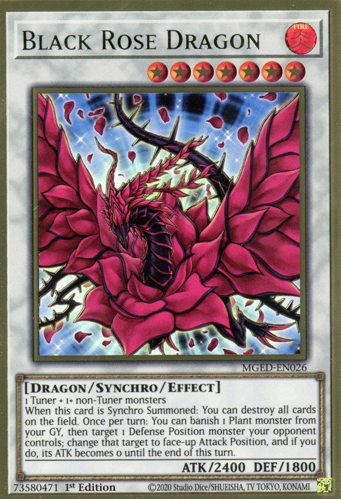 Black Rose Dragon [MGED-EN026] Gold Rare | Galactic Gamez
