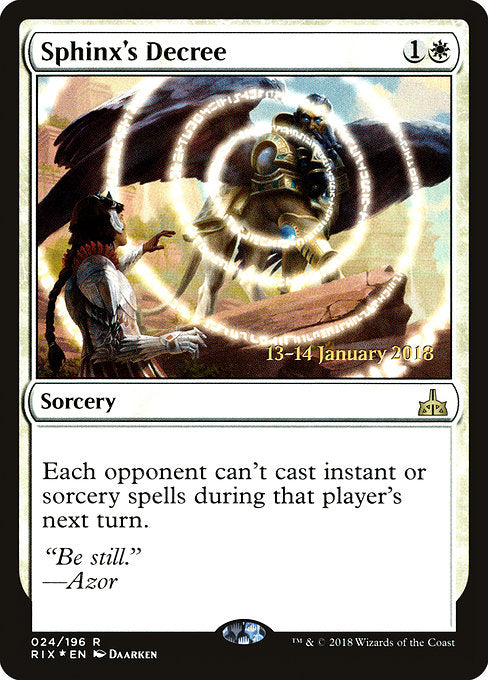 Sphinx's Decree [Rivals of Ixalan Promos] | Galactic Gamez