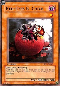 Red-Eyes B. Chick [SD1-EN007] Common | Galactic Gamez