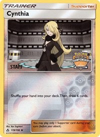 Cynthia (119/156) (Staff Regional Championship Promo) [Sun & Moon: Ultra Prism] | Galactic Gamez