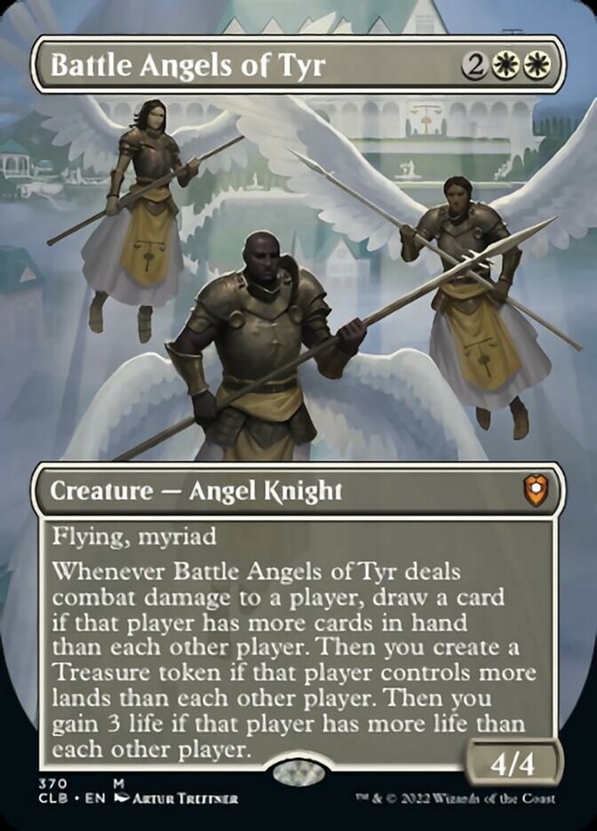 Battle Angels of Tyr (Borderless Alternate Art) [Commander Legends: Battle for Baldur's Gate] | Galactic Gamez