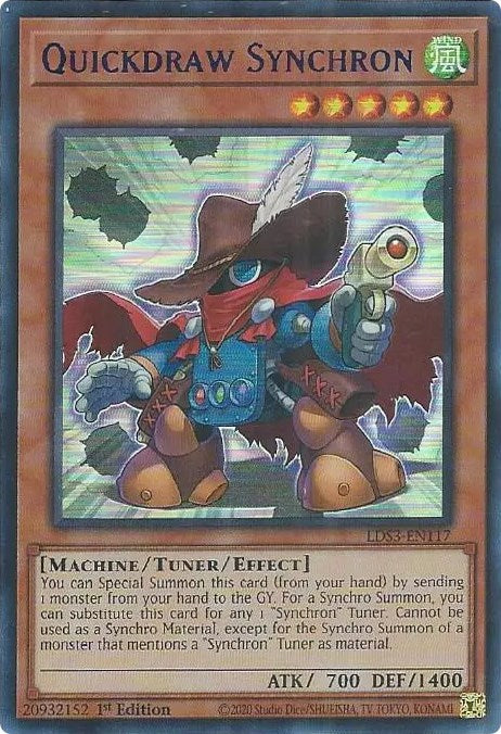 Quickdraw Synchron (Blue) [LDS3-EN117] Ultra Rare | Galactic Gamez