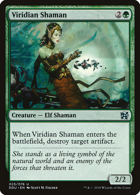 Viridian Shaman [Duel Decks: Elves vs. Inventors] | Galactic Gamez
