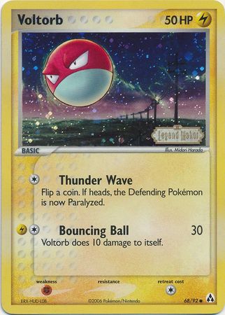 Voltorb (68/92) (Stamped) [EX: Legend Maker] | Galactic Gamez