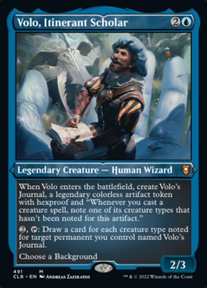 Volo, Itinerant Scholar (Foil Etched) [Commander Legends: Battle for Baldur's Gate] | Galactic Gamez