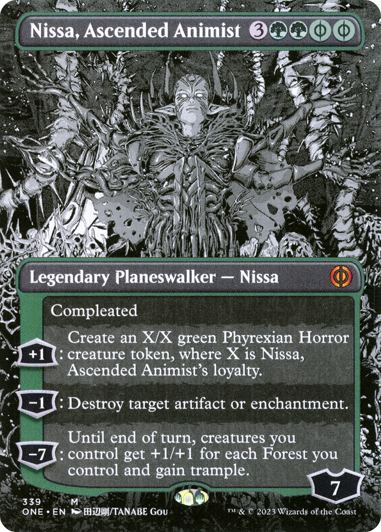 Nissa, Ascended Animist (Borderless Manga) [Phyrexia: All Will Be One] | Galactic Gamez