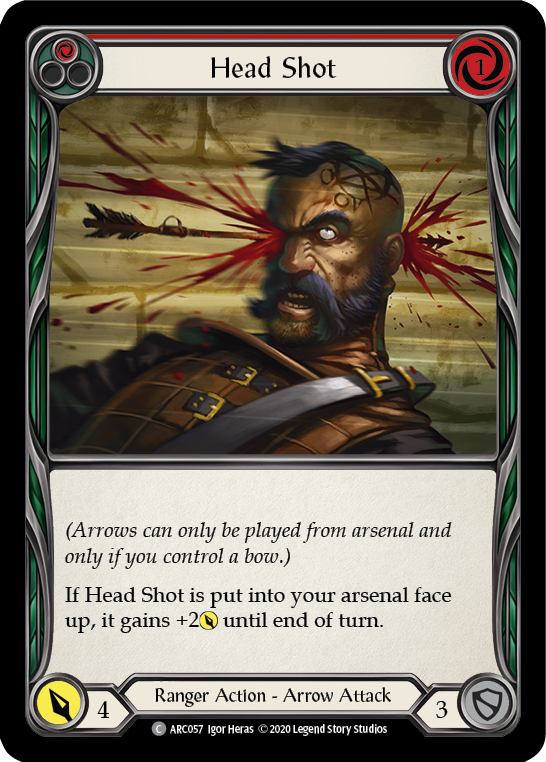 Head Shot (Red) [ARC057] Unlimited Edition Rainbow Foil | Galactic Gamez