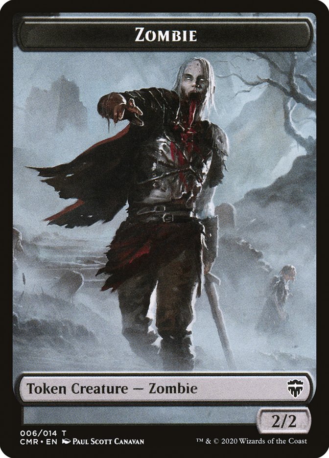 Horror // Zombie Token [Commander Legends Tokens] | Galactic Gamez