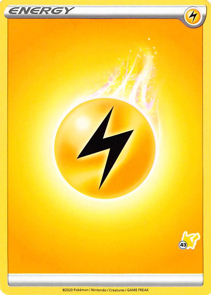 Lightning Energy (Pikachu Stamp #43) [Battle Academy 2022] | Galactic Gamez