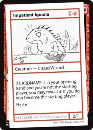 Impatient Iguana (2021 Edition) [Mystery Booster Playtest Cards] | Galactic Gamez