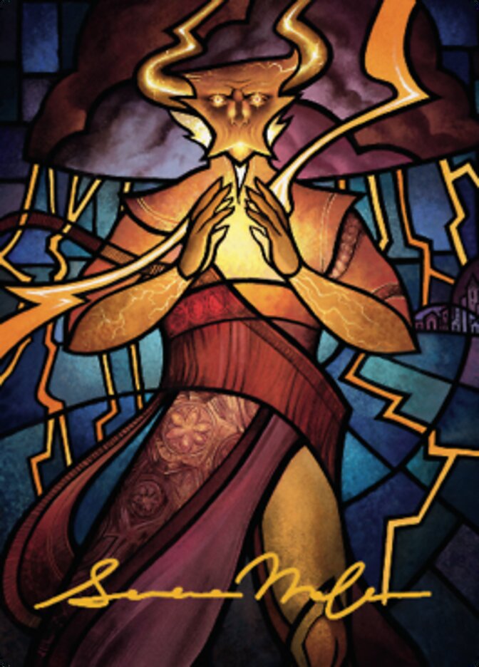 Najal, the Storm Runner Art Card (Gold-Stamped Signature) [Dominaria United Art Series] | Galactic Gamez