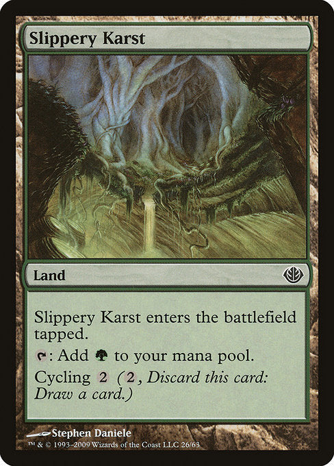 Slippery Karst [Duel Decks: Garruk vs. Liliana] | Galactic Gamez