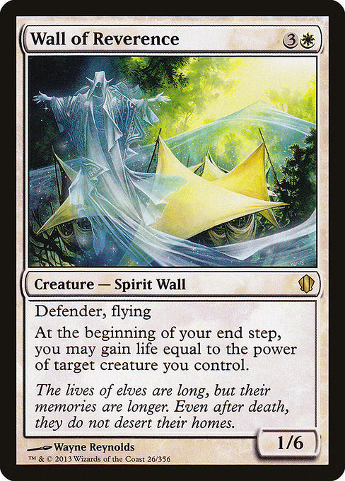 Wall of Reverence [Commander 2013] | Galactic Gamez