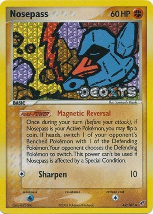 Nosepass (42/107) (Stamped) [EX: Deoxys] | Galactic Gamez