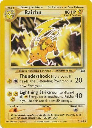 Raichu (21/64) [Neo Revelation Unlimited] | Galactic Gamez