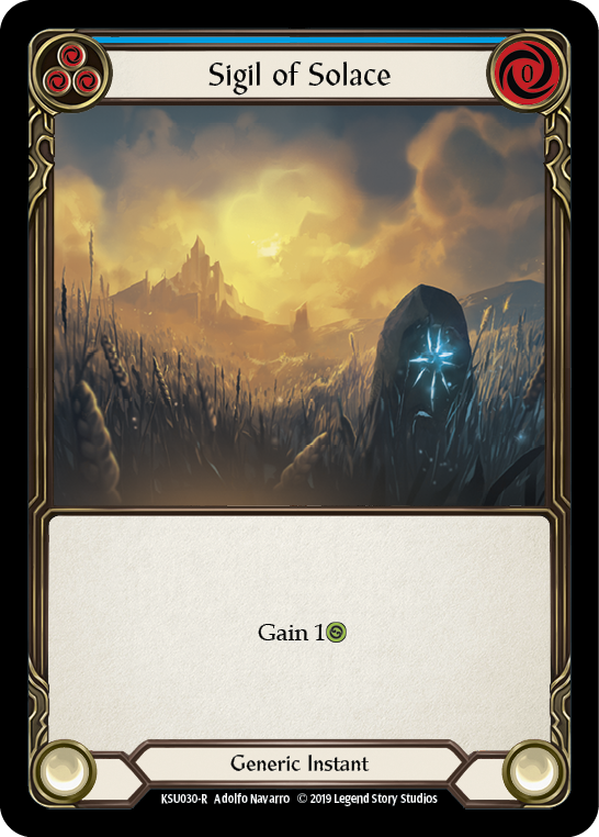 Sigil of Solace (Blue) [KSU030-R] 1st Edition Normal | Galactic Gamez