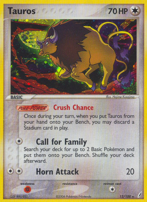 Tauros (12/100) [EX: Crystal Guardians] | Galactic Gamez