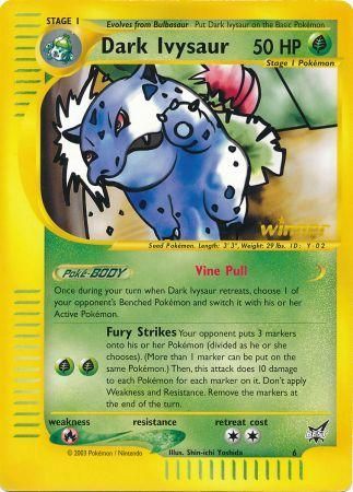 Dark Ivysaur (6) (Winner) (Jumbo Card) [Best of Promos] | Galactic Gamez