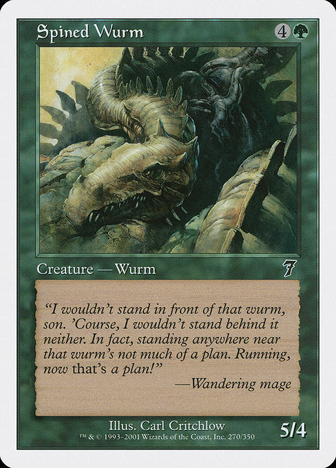 Spined Wurm [Seventh Edition] | Galactic Gamez