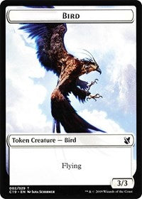 Bird (002) // Sculpture Double-sided Token [Commander 2019 Tokens] | Galactic Gamez