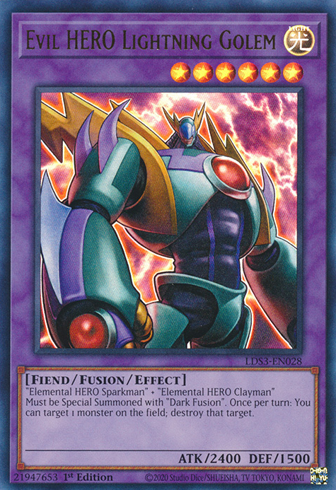 Evil HERO Lightning Golem [LDS3-EN028] Ultra Rare | Galactic Gamez