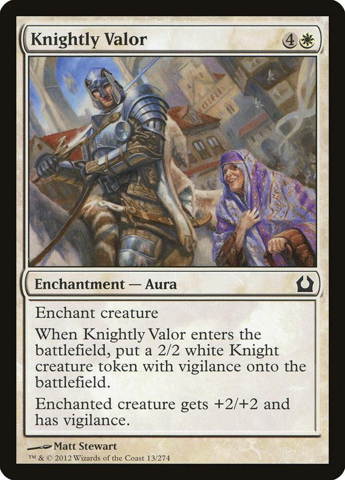 Knightly Valor [Return to Ravnica] | Galactic Gamez