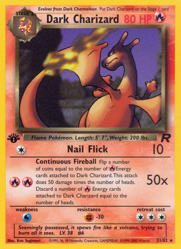 Dark Charizard (21/82) [Team Rocket 1st Edition] | Galactic Gamez