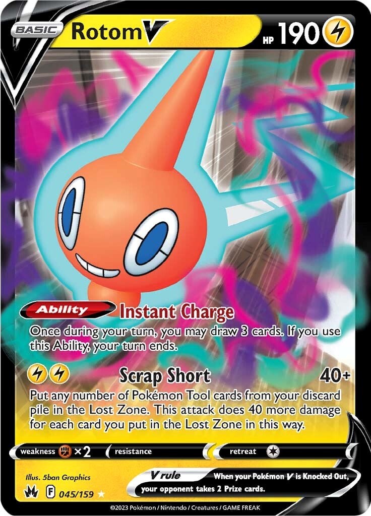 Rotom V (045/159) [Sword & Shield: Crown Zenith] | Galactic Gamez