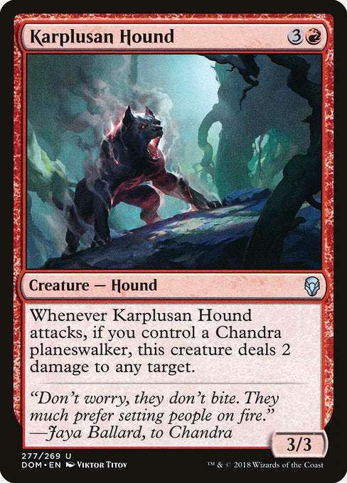 Karplusan Hound [Dominaria] | Galactic Gamez