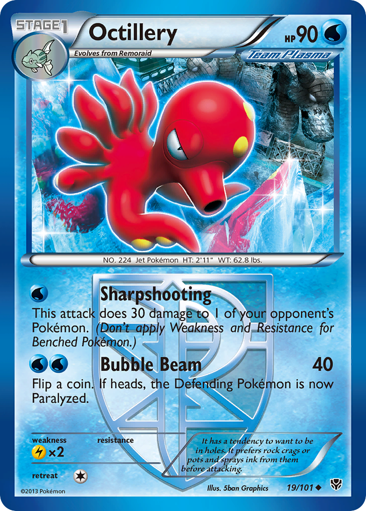 Octillery (19/101) [Black & White: Plasma Blast] | Galactic Gamez