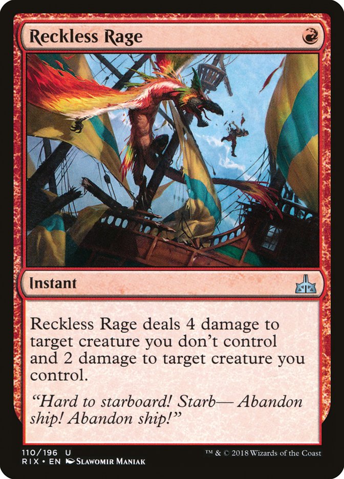 Reckless Rage [Rivals of Ixalan] | Galactic Gamez