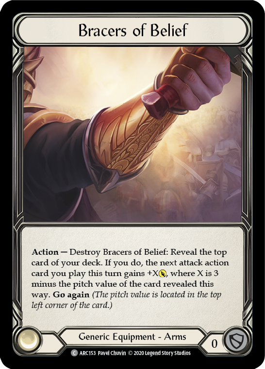 Bracers of Belief [ARC153] Unlimited Edition Rainbow Foil | Galactic Gamez