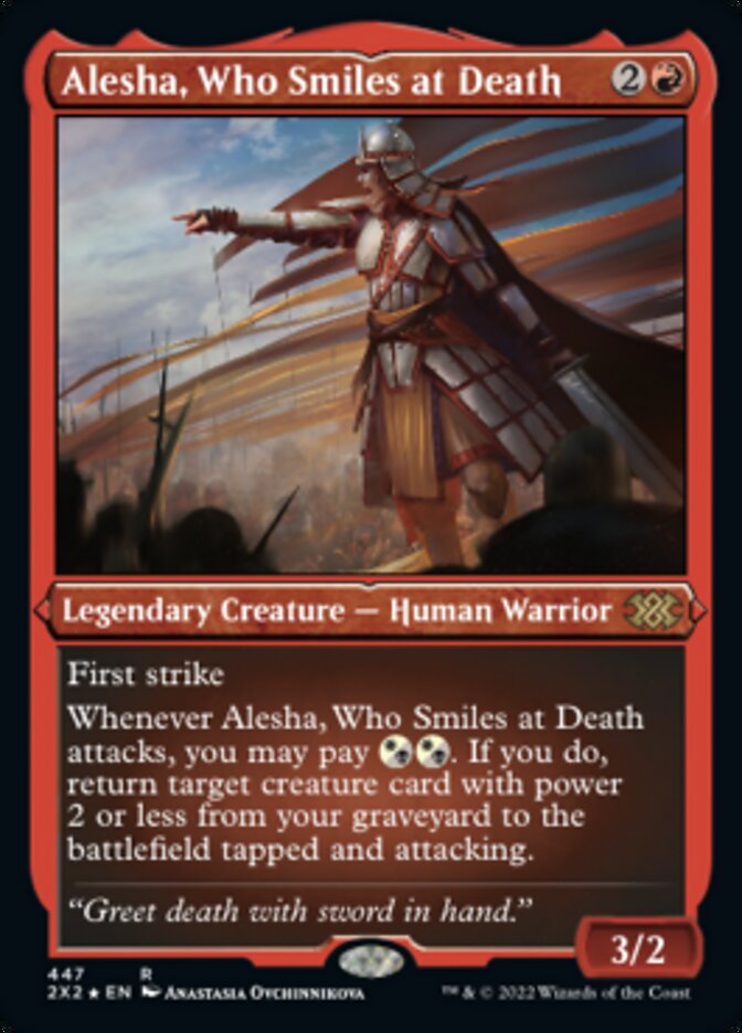 Alesha, Who Smiles at Death (Foil Etched) [Double Masters 2022] | Galactic Gamez