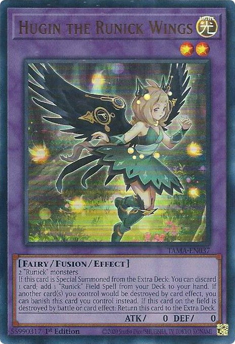 Hugin the Runick Wings [TAMA-EN037] Ultra Rare | Galactic Gamez