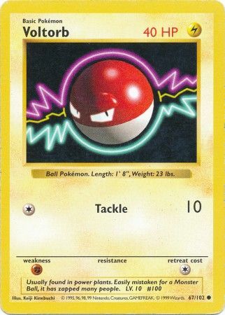 Voltorb (67/102) [Base Set Shadowless Unlimited] | Galactic Gamez