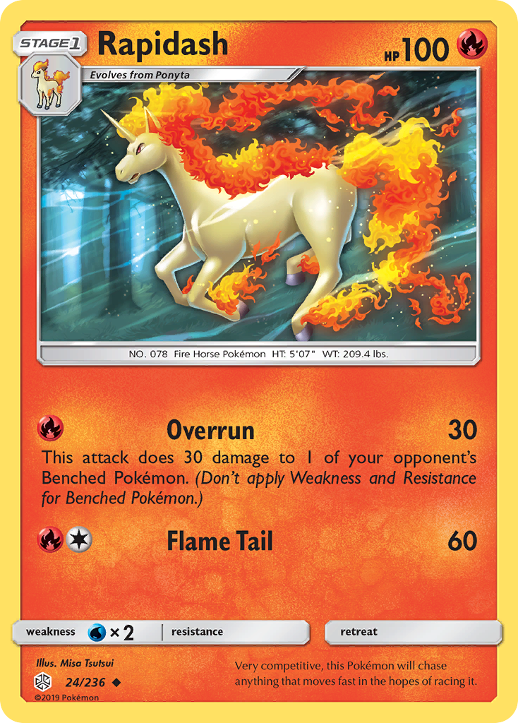 Rapidash (24/236) [Sun & Moon: Cosmic Eclipse] | Galactic Gamez