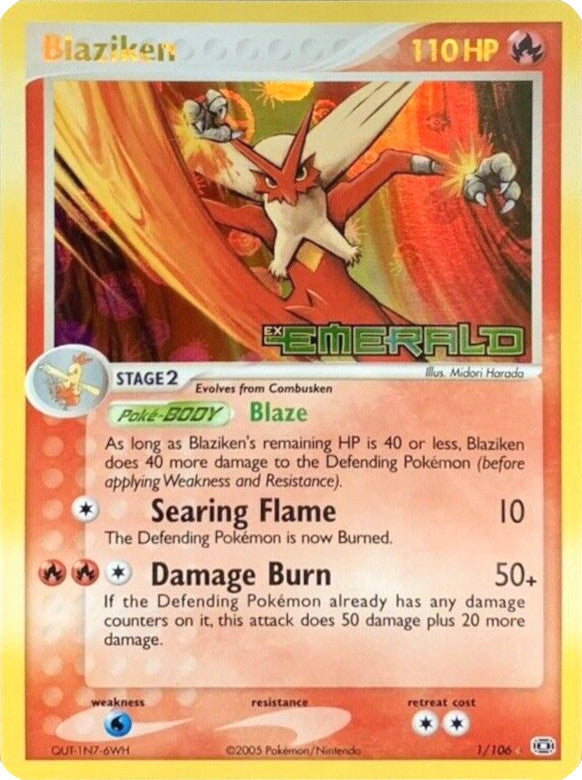 Blaziken (1/106) (Stamped) [EX: Emerald] | Galactic Gamez