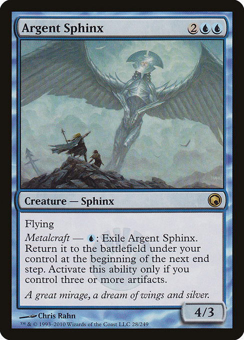 Argent Sphinx [Scars of Mirrodin] | Galactic Gamez
