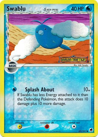 Swablu (65/101) (Delta Species) (Stamped) [EX: Dragon Frontiers] | Galactic Gamez