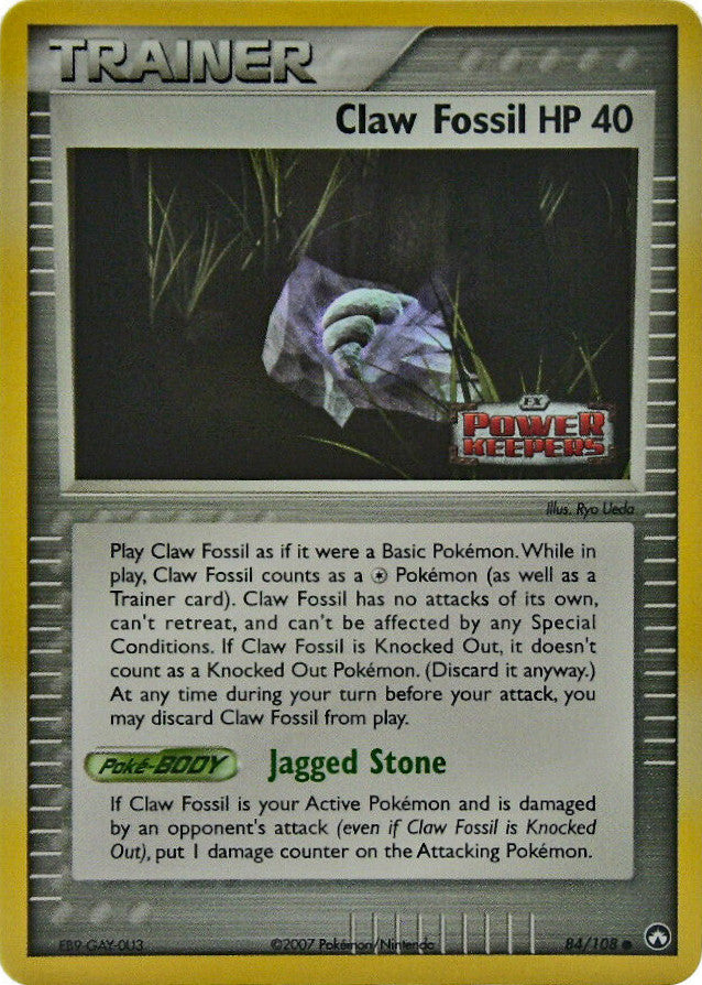 Claw Fossil (84/108) (Stamped) [EX: Power Keepers] | Galactic Gamez