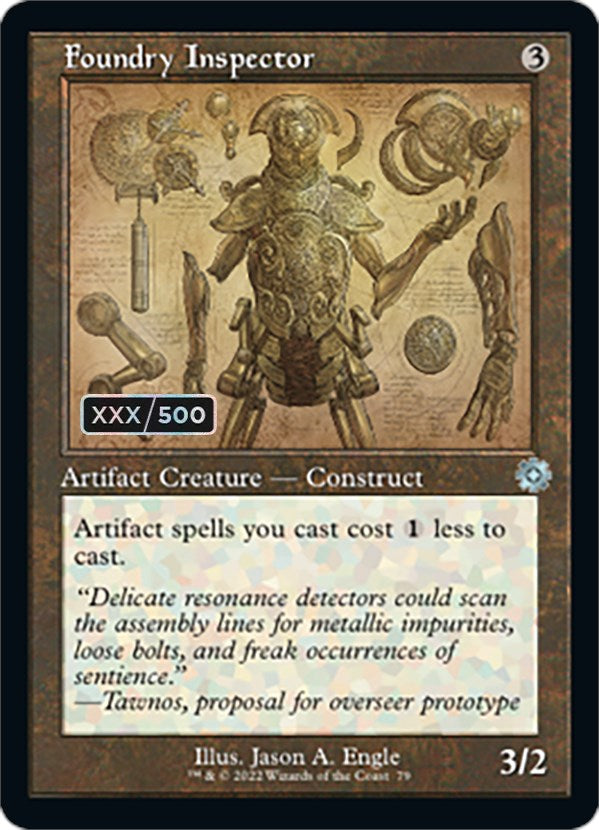 Foundry Inspector (Retro Schematic) (Serial Numbered) [The Brothers' War Retro Artifacts] | Galactic Gamez
