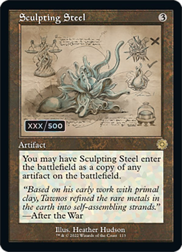 Sculpting Steel (Retro Schematic) (Serial Numbered) [The Brothers' War Retro Artifacts] | Galactic Gamez