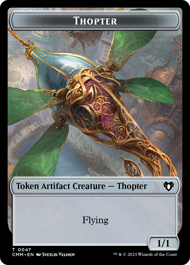 Thopter // Construct (0074) Double-Sided Token [Commander Masters Tokens] | Galactic Gamez